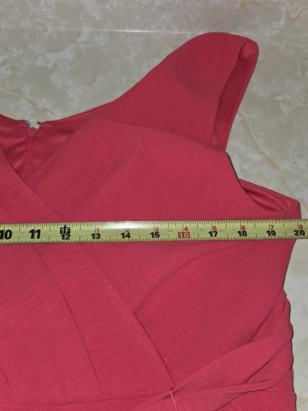 DKNY V-Neck Pink Wrap Midi Dress with Tie Waist - Picture 7 of 11